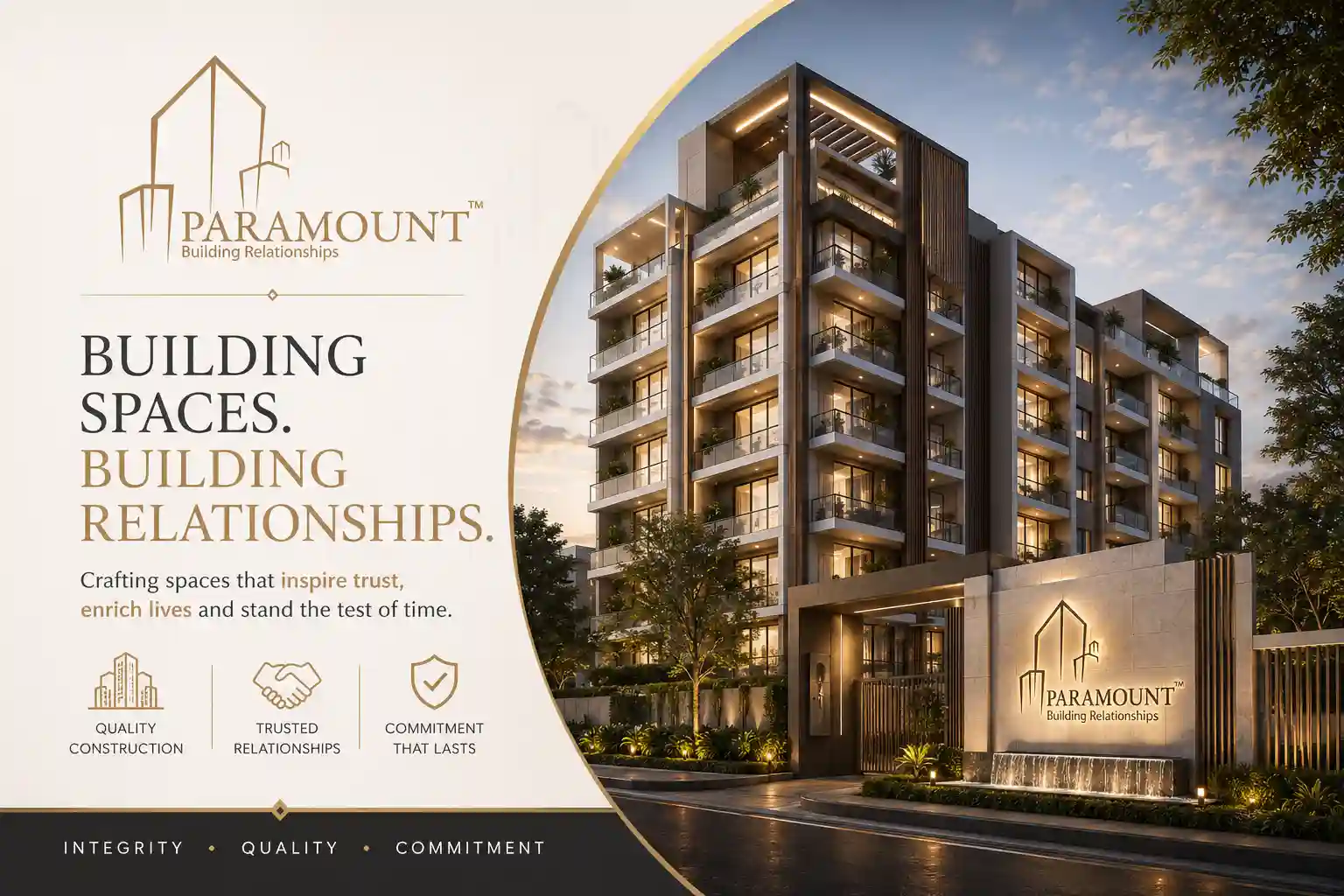 Paramount Construction Official Logo for Mysore Projects