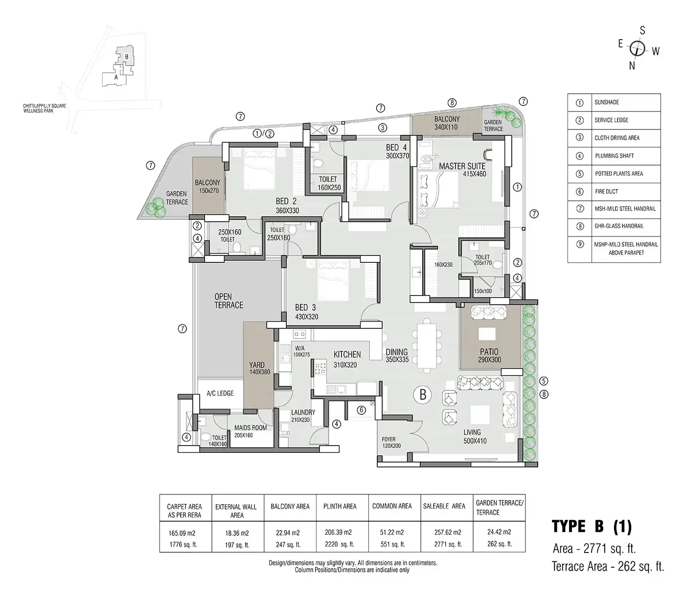Prestige Mysore 1 and 2 BHK apartment layout preview